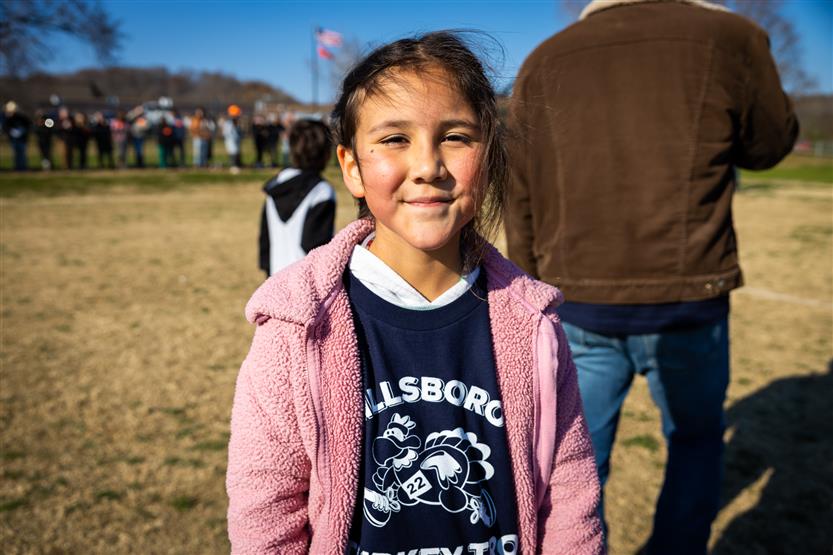 Students run in a Turkey Trot